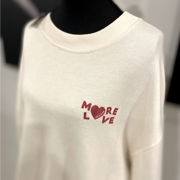 rag & bone Ivory Embroidered More Love Sweatshirt - Picture 14 of 15